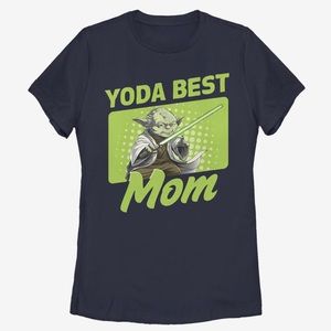 NWOT-Star Wars short sleeved navy t-shirt “Yoda Best Mom” size XL